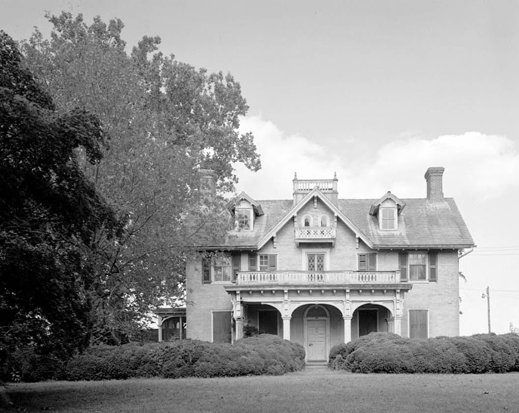 Historic Photo : Greenlawn, Main House, Route 896 (North Broad Street), 0.6 mile north of Middletown, Middletown, New Castle County, DE 1 Photograph