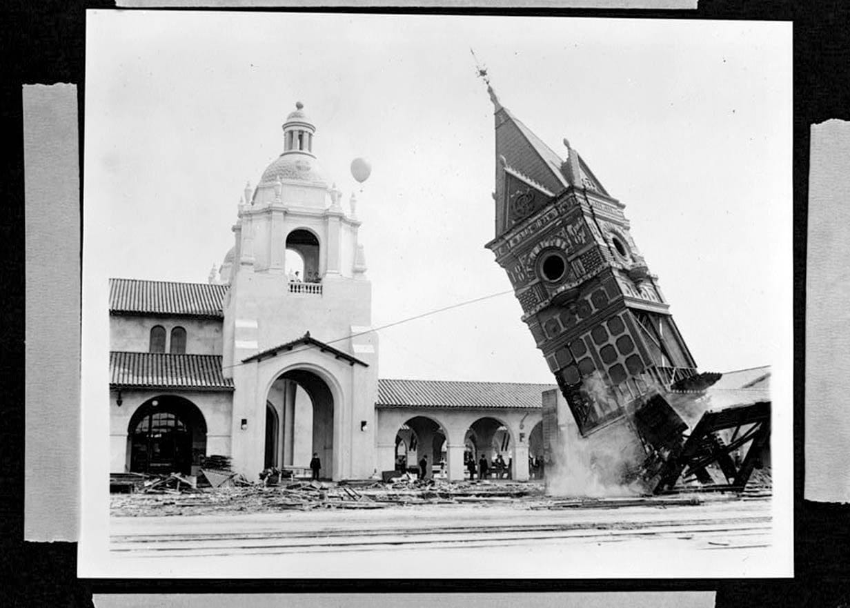 Historic Photo : Santa Fe Railroad Station, 1050 Kettner Boulevard, San Diego, San Diego County, CA 2 Photograph