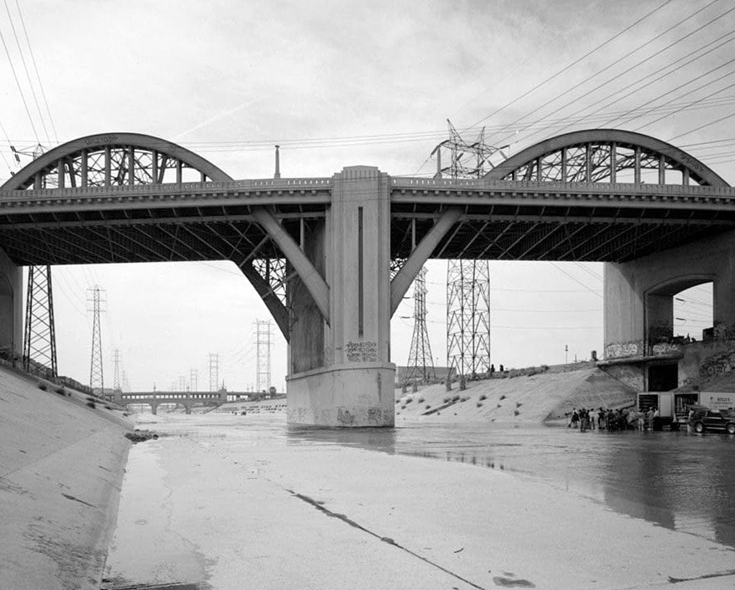 Historic Photo : Sixth Street Bridge, Spanning 101 Freeway at Sixth Street, Los Angeles, Los Angeles County, CA 4 Photograph