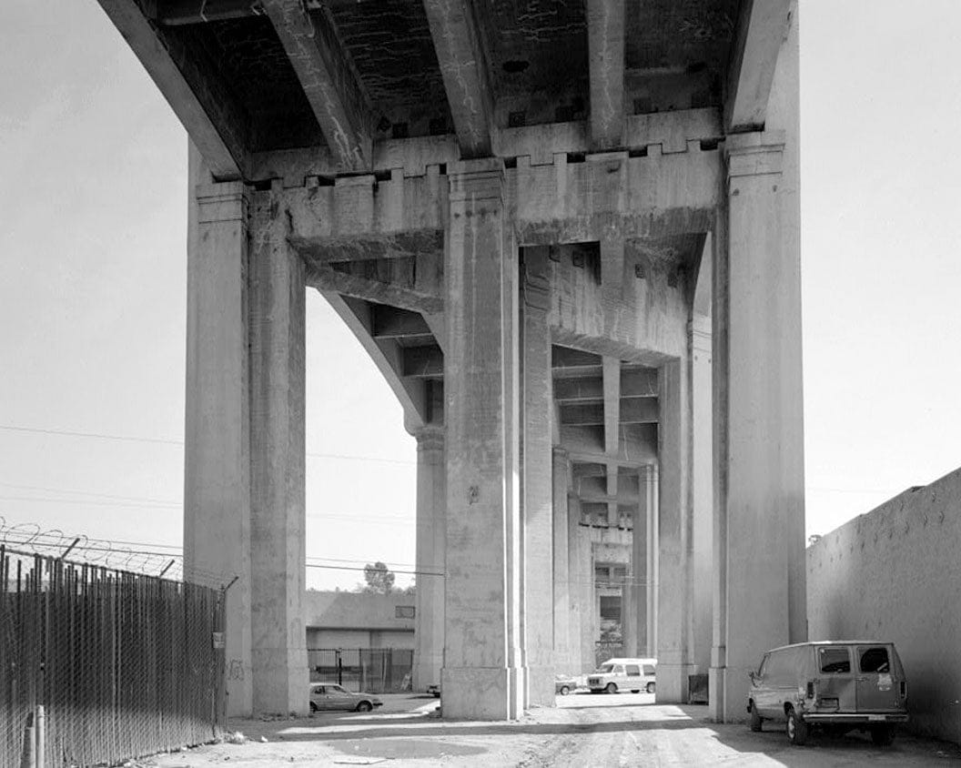 Historic Photo : Sixth Street Bridge, Spanning 101 Freeway at Sixth Street, Los Angeles, Los Angeles County, CA 1 Photograph