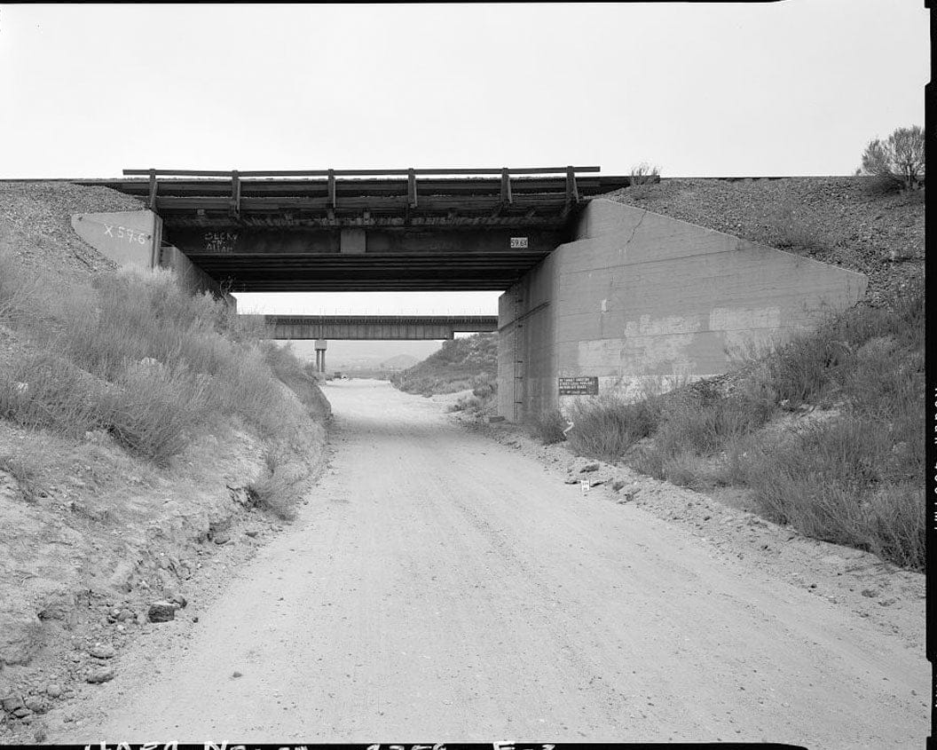 Historic Photo : Burlington Northern Santa Fe Railroad, Cajon Subdivision, Structure No. 59.6X, Between Cajon Summit and Keenbrook, Devore, San Bernardino County, CA 1 Photograph