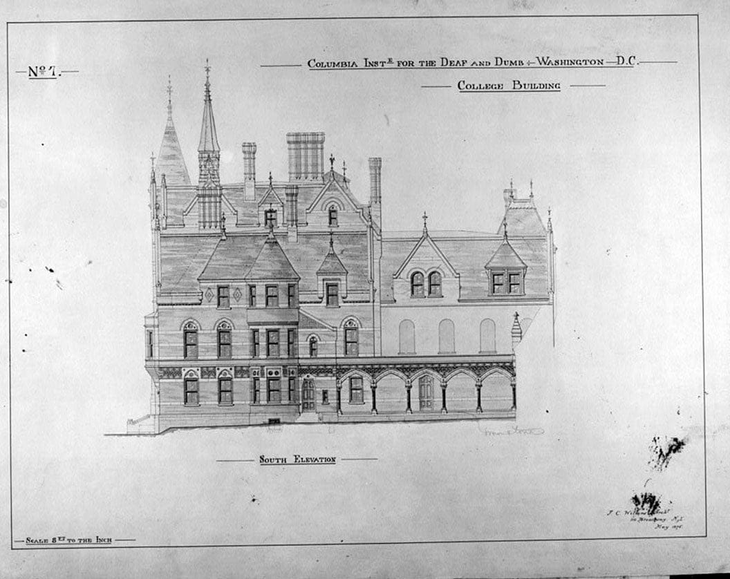 Historic Photo : Gallaudet College, College Hall, Seventh & Florida Avenue Northeast, Washington, District of Columbia, DC 3 Photograph