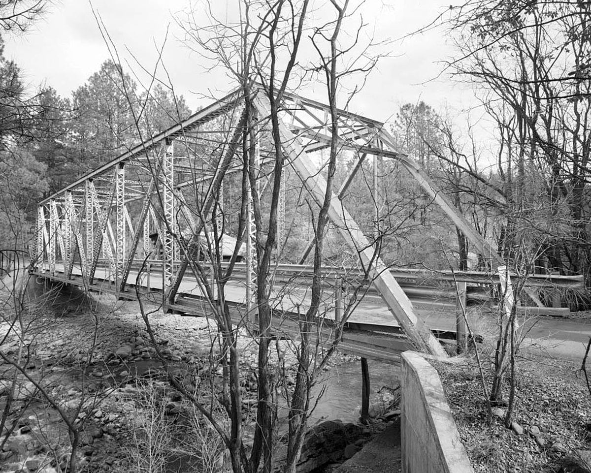 Historic Photo : Whispering Pines Bridge, Spanning East Verde River at Forest Service Control Road, Payson, Gila County, AZ 6 Photograph
