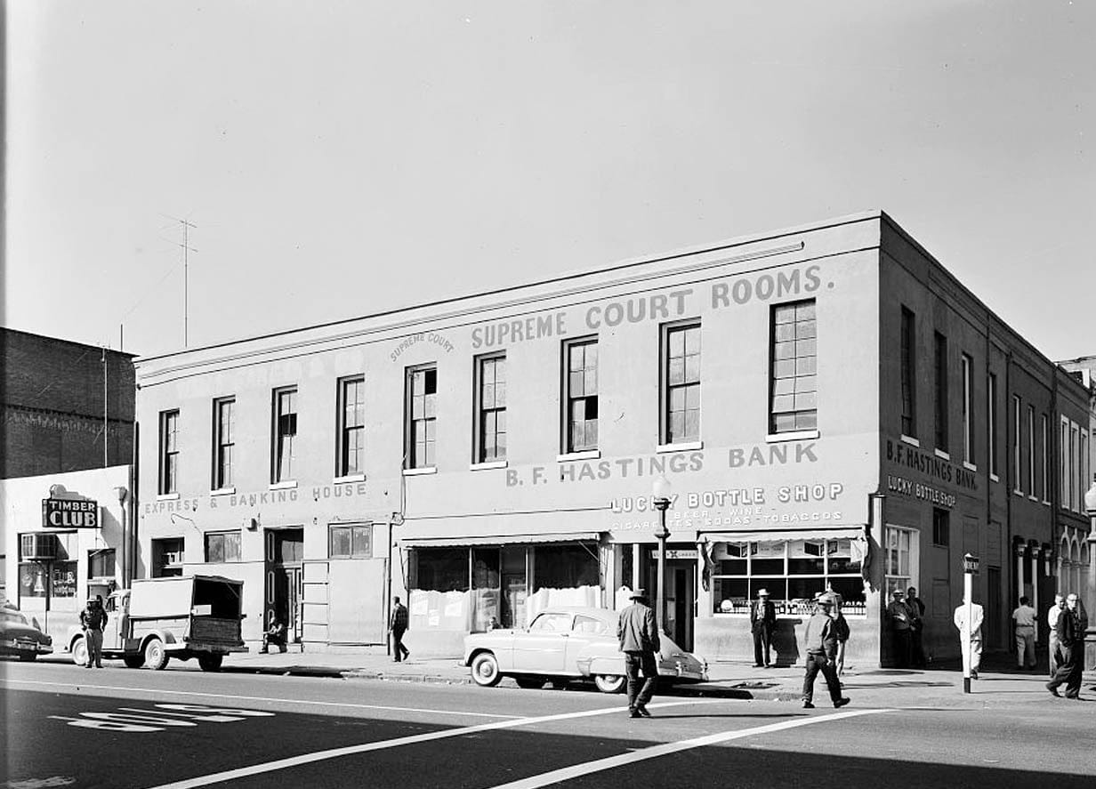 Historic Photo : B. F. Hastings Bank Building, 128-132 J Street, Sacramento, Sacramento County, CA 1 Photograph