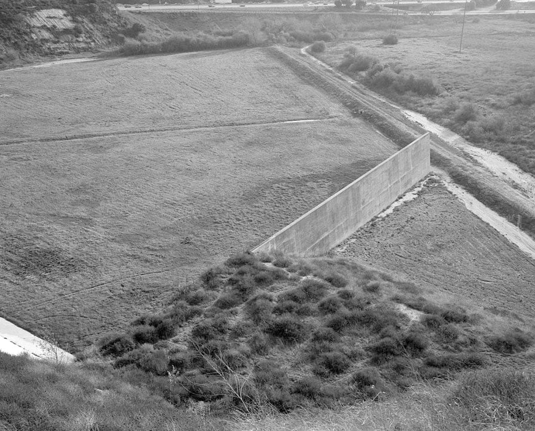 Historic Photo : Prado Dam, Spillway, Santa Ana River near junction of State Highways 71 & 91, Corona, Riverside County, CA 2 Photograph