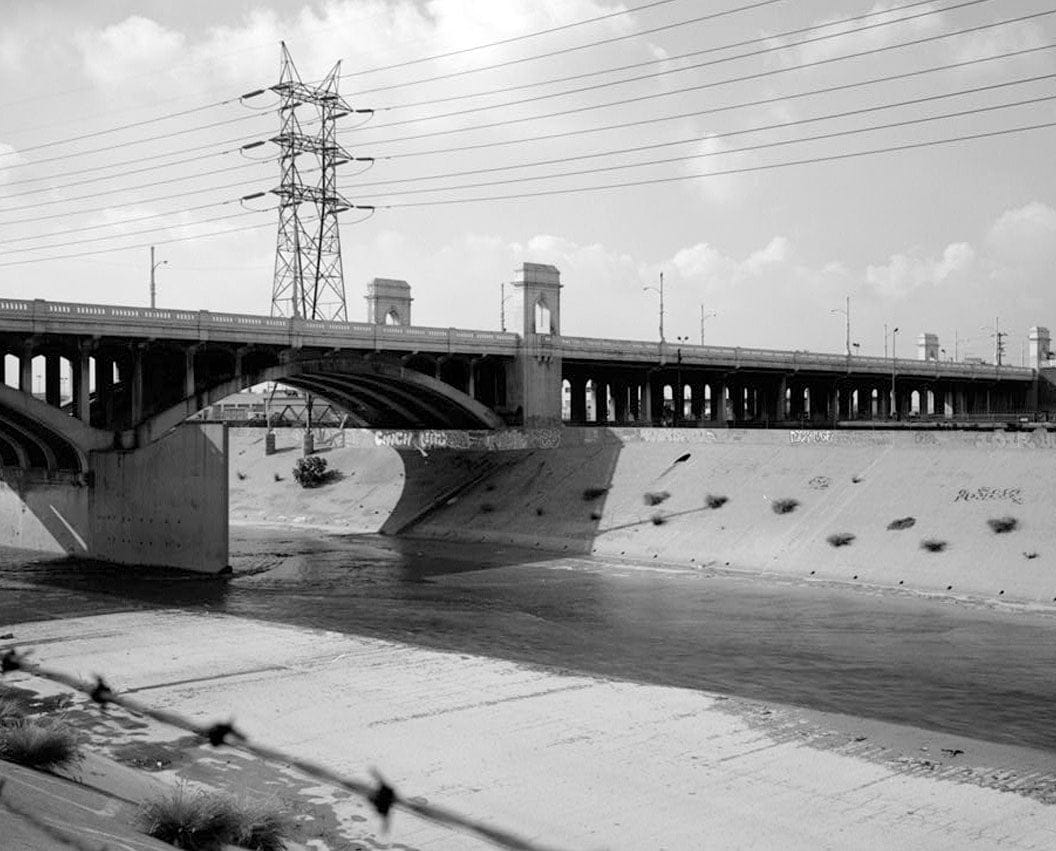 Historic Photo : First Street Bridge, Spanning Los Angeles River at First Street, Los Angeles, Los Angeles County, CA 12 Photograph