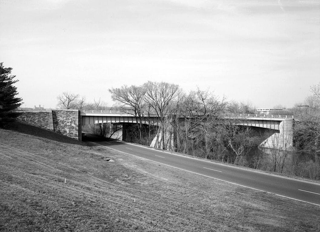 Historic Photo : U.S. Route 50 Overpass, Westbound, Spanning GWMP at U.S. Route 50 & Arlington Boulevard, Washington, District of Columbia, DC 1 Photograph