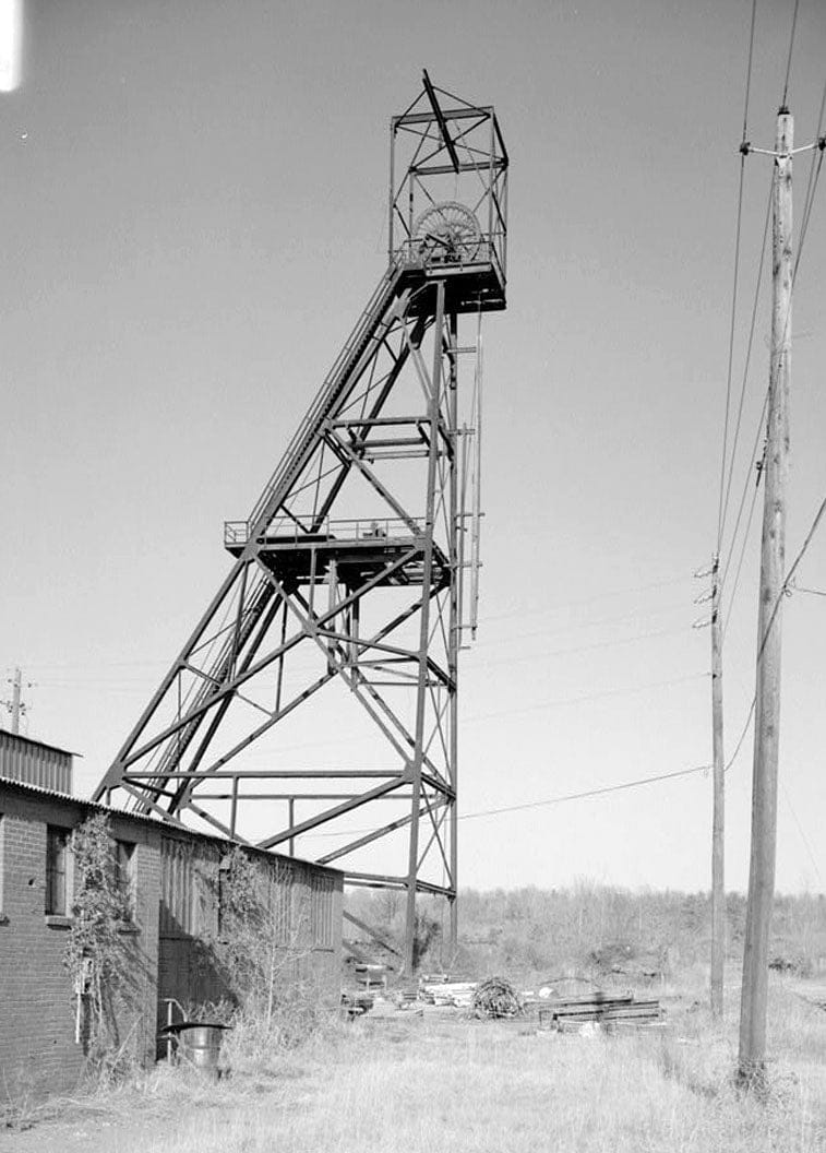 Historic Photo : Pyne Red Ore Mine, Headframe, State Route 150, Bessemer, Jefferson County, AL 3 Photograph