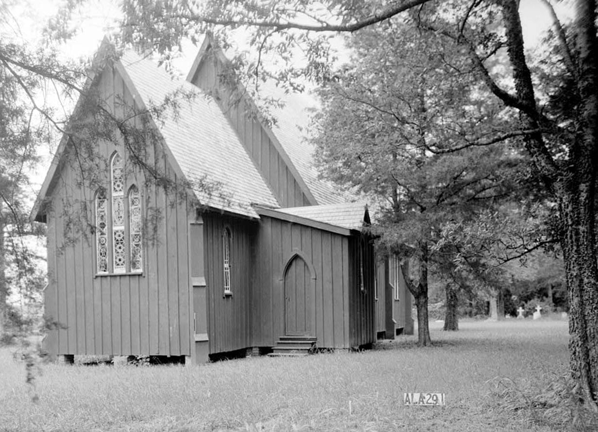 Historic Photo : Episcopal Church, U.S. Route 80, Prairieville, Hale County, AL 2 Photograph