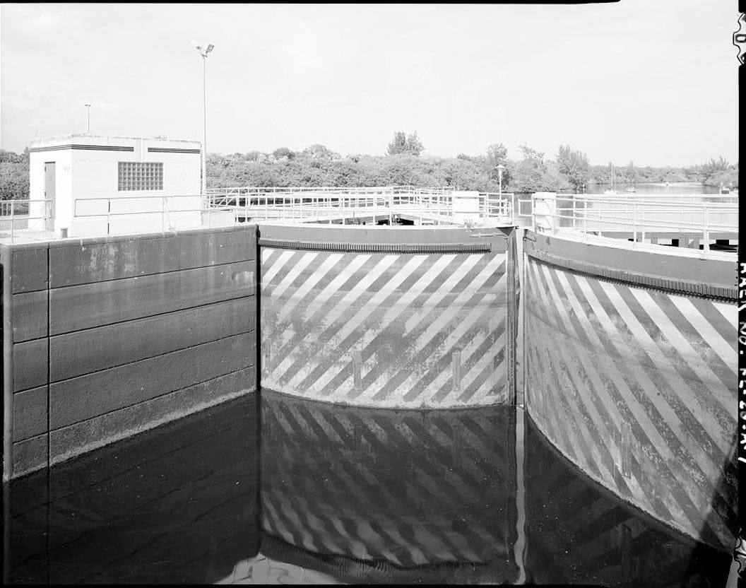 Historic Photo : St. Lucie Canal, St. Lucie Lock No. 1, St. Lucie, Cross State Canal, Okeechobee Intracoastal Waterway, Stuart, Martin County, FL 5 Photograph