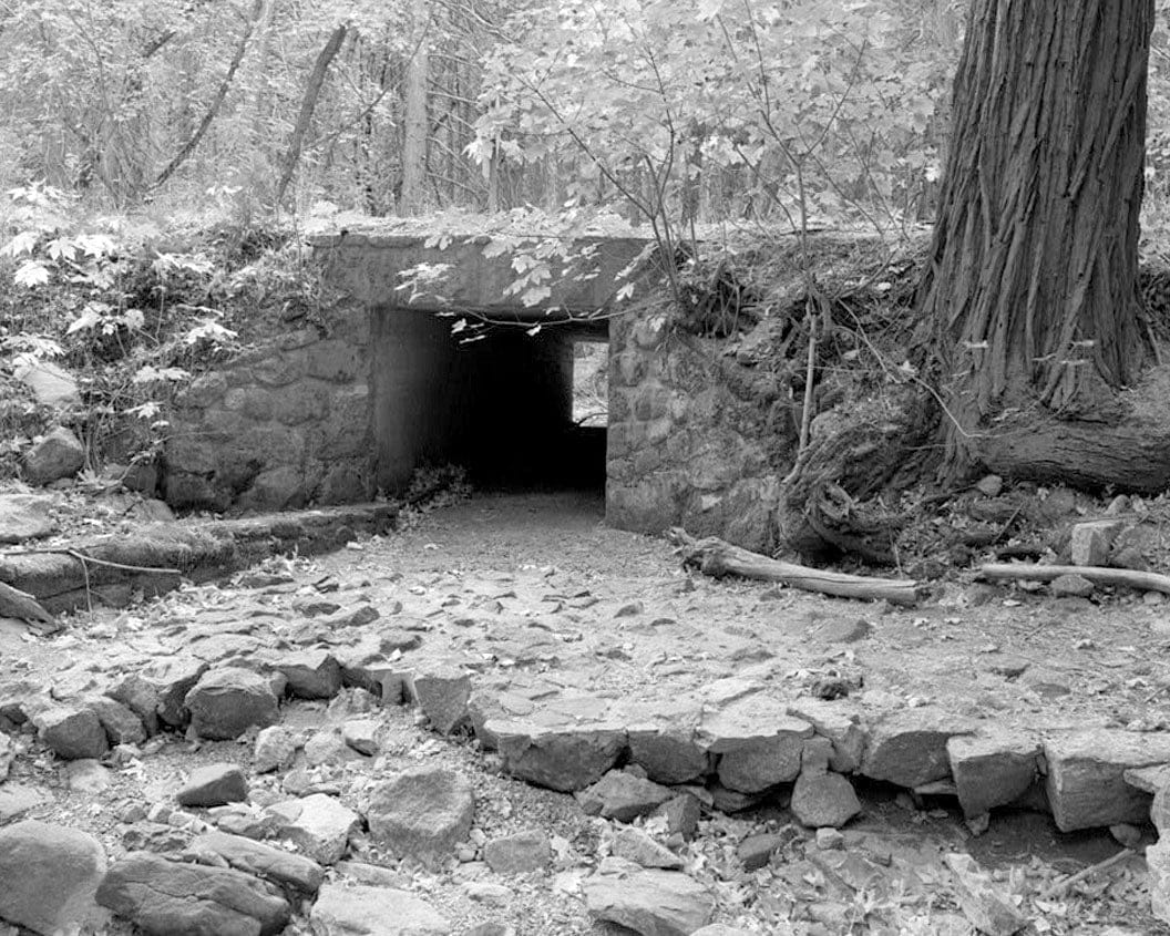 Historic Photo : Bridalveil Fall Culverts, Spanning small watercourses on Southside Drive, Yosemite Village, Mariposa County, CA 1 Photograph