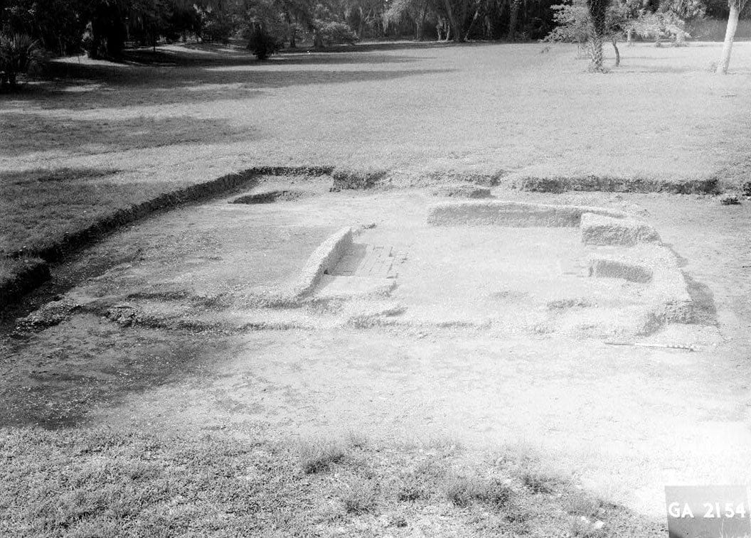 Historic Photo : Fort Frederica, John Levally House (Ruins), Lot No. 9, South Ward, Saint Simons Island, Glynn County, GA 1 Photograph