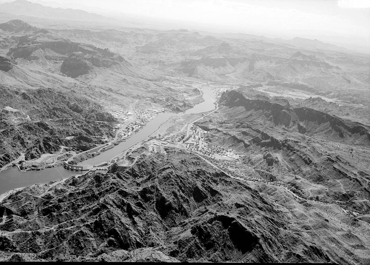 Historic Photo : Parker Dam, Spanning Colorado River between AZ & CA, Parker, La Paz County, AZ 2 Photograph
