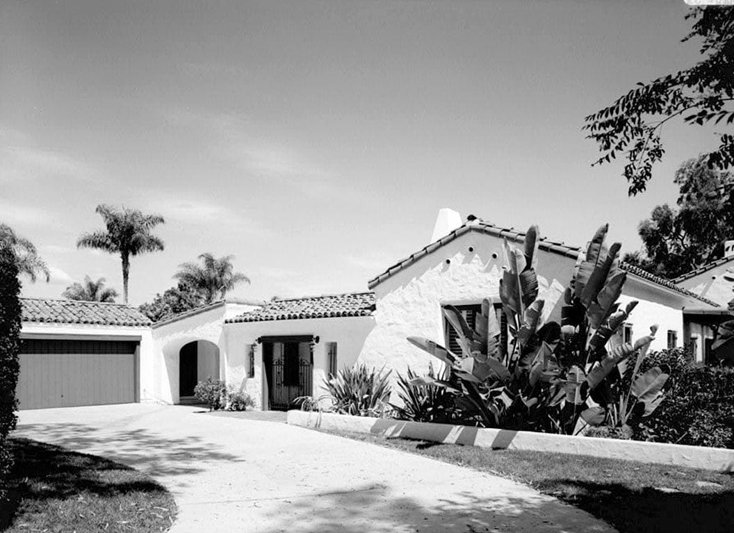 Historic Photo : F. W. Joers House, 6135 La Flecha, Rancho Santa Fe, San Diego County, CA 1 Photograph