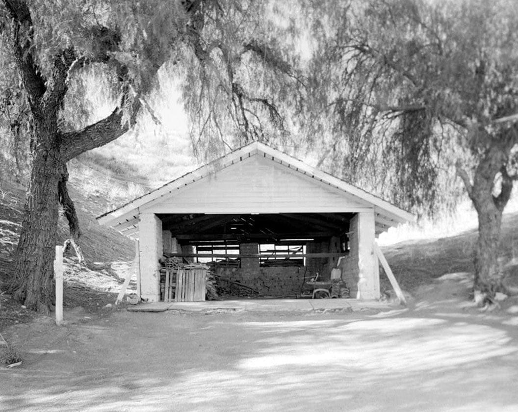 Historic Photo : Harry Carey Ranch, Upper Garage, 28515 San Francisquito Canyon Road, Saugus, Los Angeles County, CA 1 Photograph