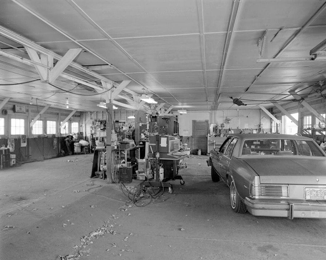 Historic Photo : Fitzsimons General Hospital, Post Exchange Garage, Northwest Corner of West Pennington Avenue & North Eighth Street, Aurora, Adams County, CO 2 Photograph