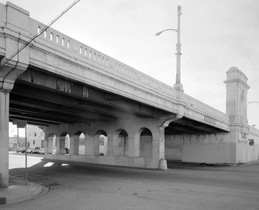 Historic Photo : First Street Bridge, Spanning Los Angeles River at First Street, Los Angeles, Los Angeles County, CA 13 Photograph