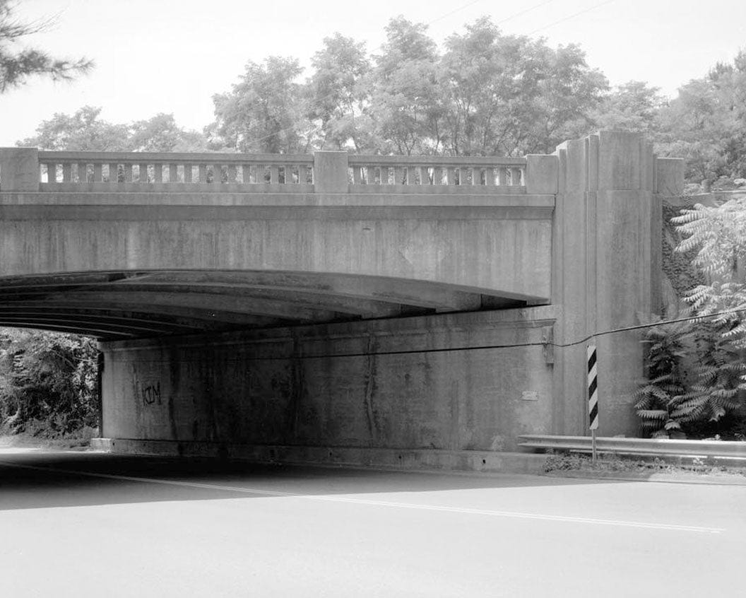 Historic Photo : Merritt Parkway, Wilton Road Bridge, Spanning Wilton Road/Route 33 at I-41, Westport, Fairfield County, CT 4 Photograph