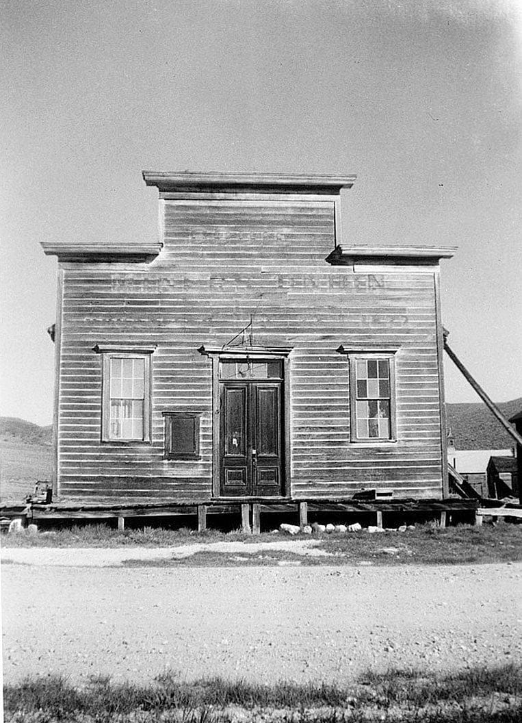 Historic Photo : Miners' Union Hall, Main Street, Bodie, Mono County, CA 1 Photograph