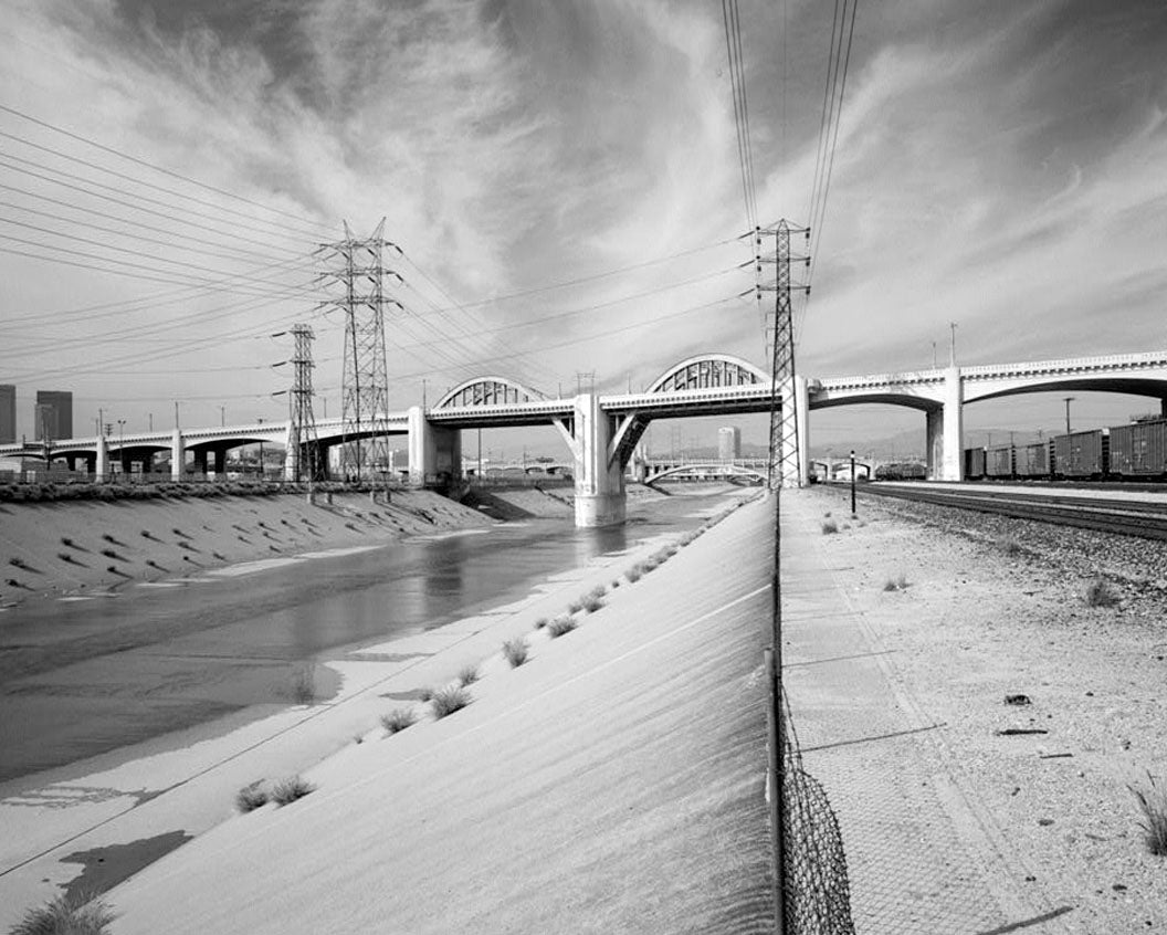 Historic Photo : Sixth Street Bridge, Spanning 101 Freeway at Sixth Street, Los Angeles, Los Angeles County, CA 3 Photograph