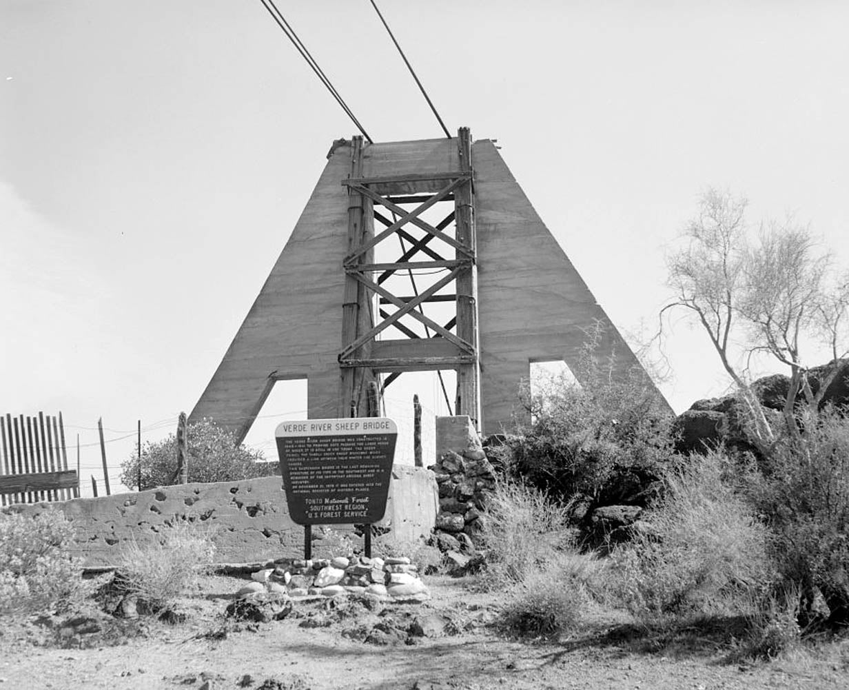Historic Photo : Verde River Sheep Bridge, Spanning Verde River (Tonto National Forest), Cave Creek, Maricopa County, AZ 7 Photograph