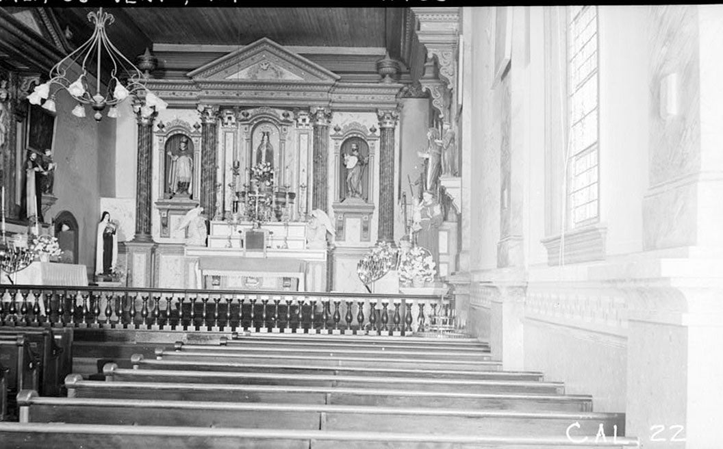 Historic Photo : Mission San Buenaventura, East Main Street & South Figueroa Street, Ventura, Ventura County, CA 1 Photograph