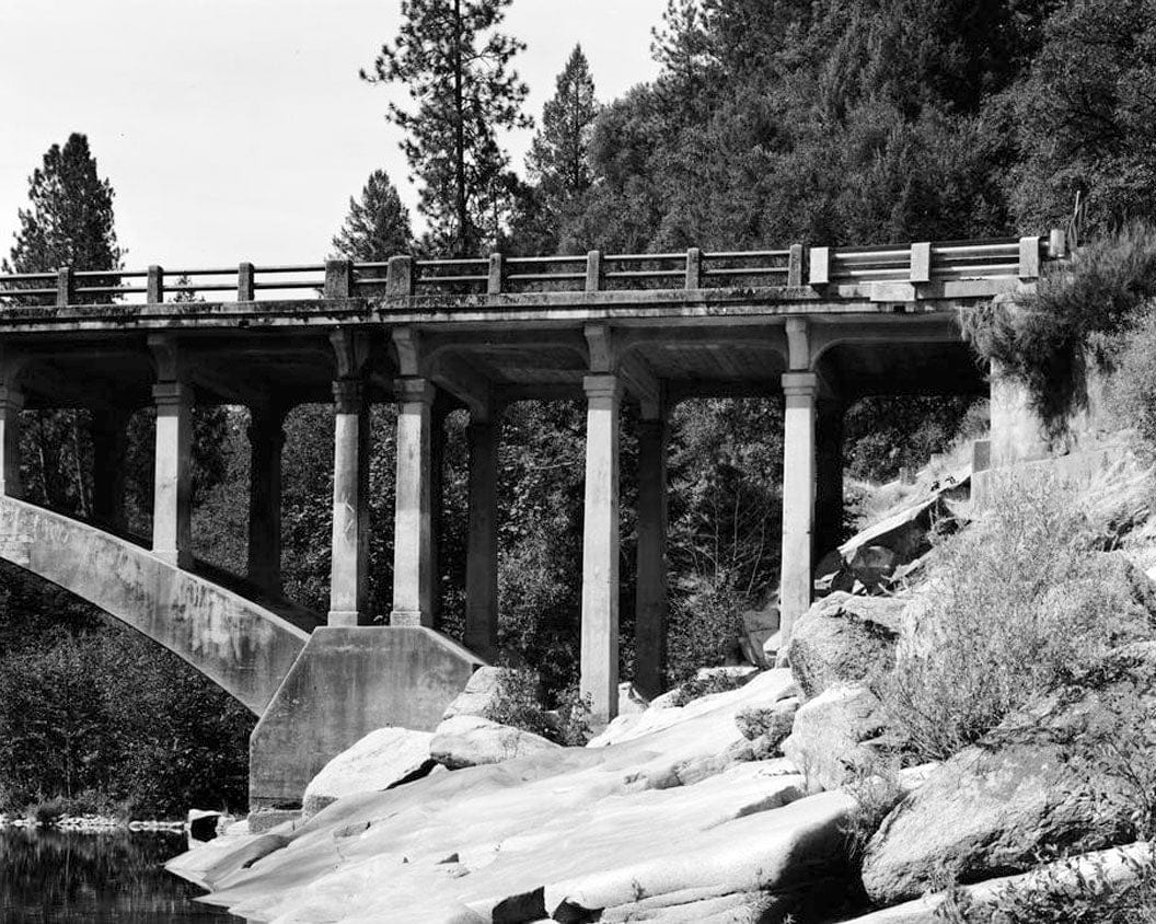 Historic Photo : Freeman's Crossing Bridge, Spanning Middle Fork of Yuba River at CA State Highway 49, North San Juan, Nevada County, CA 5 Photograph