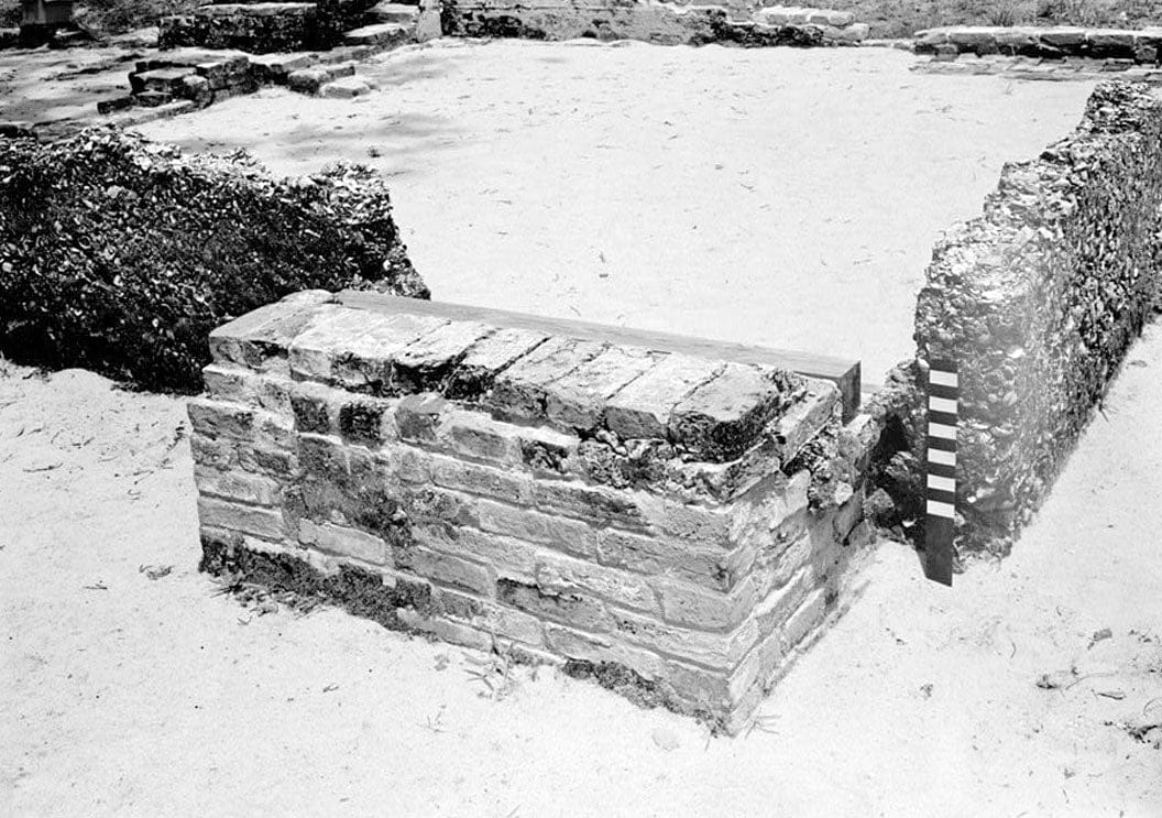 Historic Photo : Fort Frederica, Hawkins-Davison Houses (Ruins), Lots No. 1 & 2, South Ward, Saint Simons Island, Glynn County, GA 1 Photograph