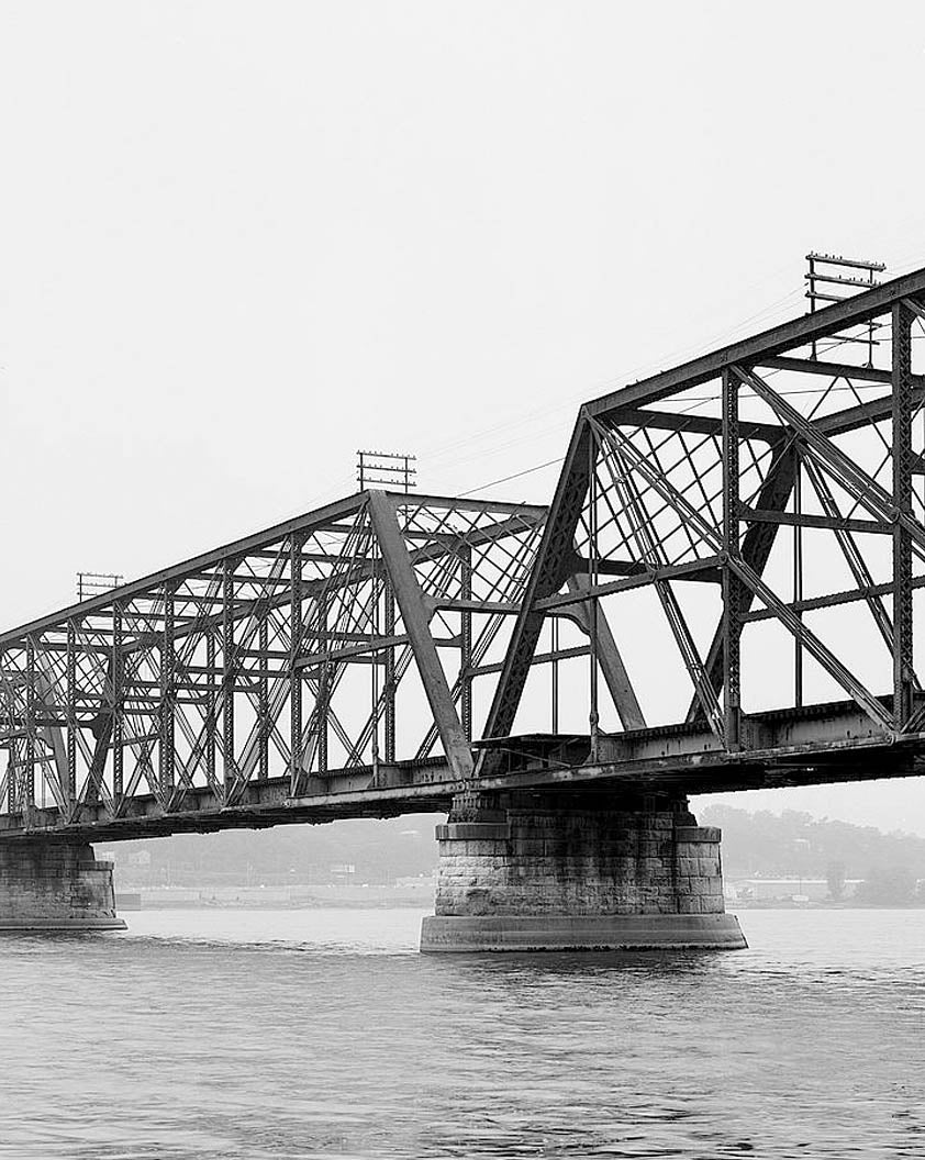 Historic Photo : Burlington Bridge, Burlington, Des Moines County, IA 33 Photograph