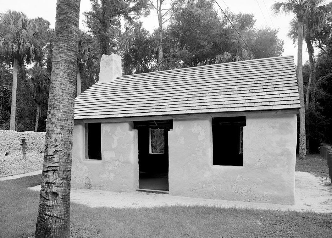 Historic Photo : Kingsley Plantation, Slave Quarters, 11676 Palmetto Avenue, Jacksonville, Duval County, FL 2 Photograph