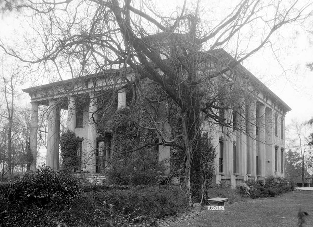 Historic Photo : Grey Columns, Old Montgomery Road (Institute Road), Tuskegee, Macon County, AL 3 Photograph