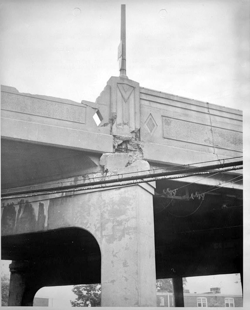 Historic Photo : Heald Street Bridge, Spanning Conrail Railroad on South Heald Street (U.S. Route 13), Wilmington, New Castle County, DE 18 Photograph