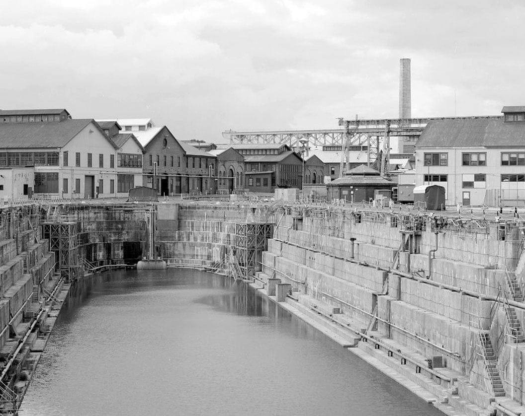 Historic Photo : Mare Island Naval Shipyard, Drydock No. 2, California Avenue, east side near Ninth Street, Vallejo, Solano County, CA 2 Photograph