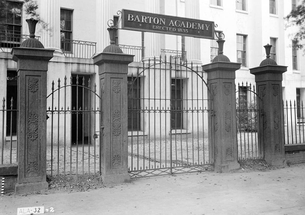 Historic Photo : Barton Academy, Government Street, Mobile, Mobile County, AL 1 Photograph
