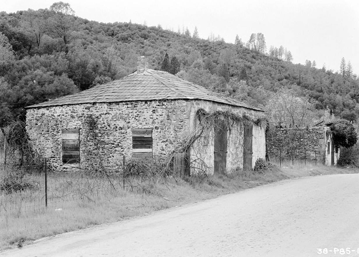 Historic Photo : Chinese Store (Ruins), Main Street, Coloma, El Dorado County, CA 1 Photograph