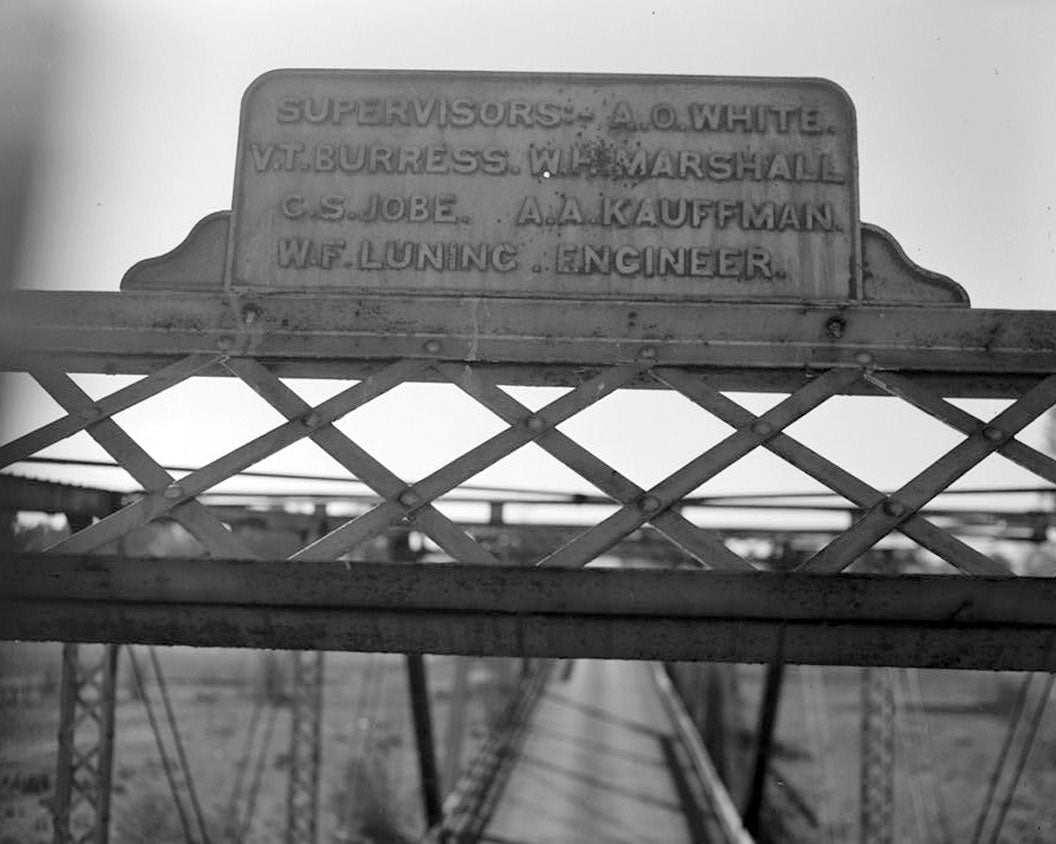 Historic Photo : Weidemeyer Bridge, Spanning Thomes Creek at Rawson Road, Corning, Tehama County, CA 4 Photograph