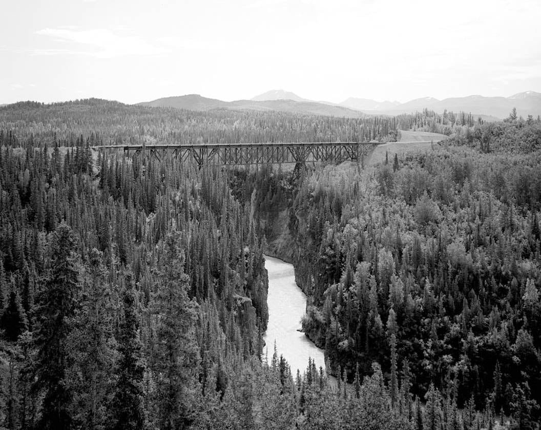 Historic Photo : Kuskalana Bridge, Mile 146 of Copper River & Northwestern Road, Chitina, Valdez-Cordova Census Area, AK 3 Photograph