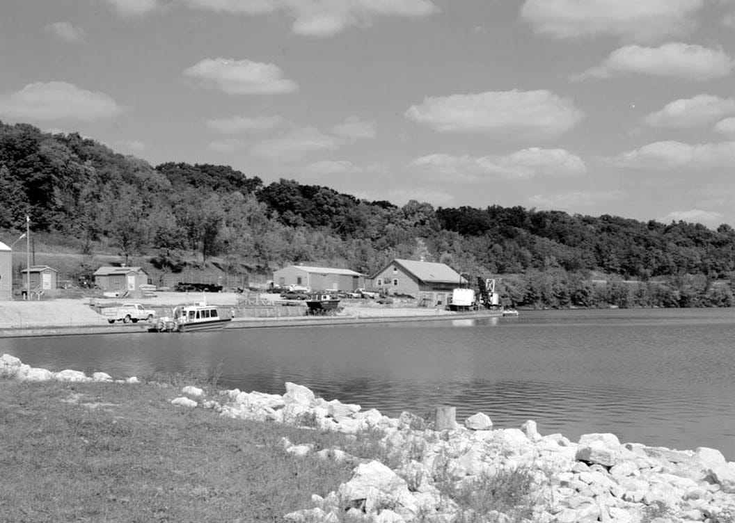 Historic Photo : Mississippi River 9-Foot Channel, Lock & Dam No. 14, Upper Mississippi River, Le Claire, Scott County, IA 8 Photograph