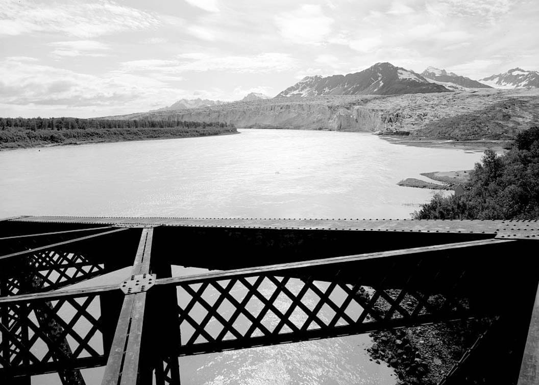 Historic Photo : Copper River & Northwest Railroad, Million Dollar Bridge, Spanning Copper River at Miles Glacier, Cordova, Valdez-Cordova Census Area, AK 7 Photograph