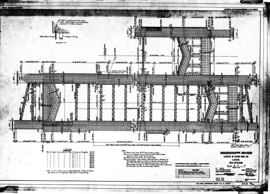 Historic Photo : Mississippi River 9-Foot Channel Project, Lock & Dam No. 16, Upper Mississippi River, Muscatine, Muscatine County, IA 14 Photograph