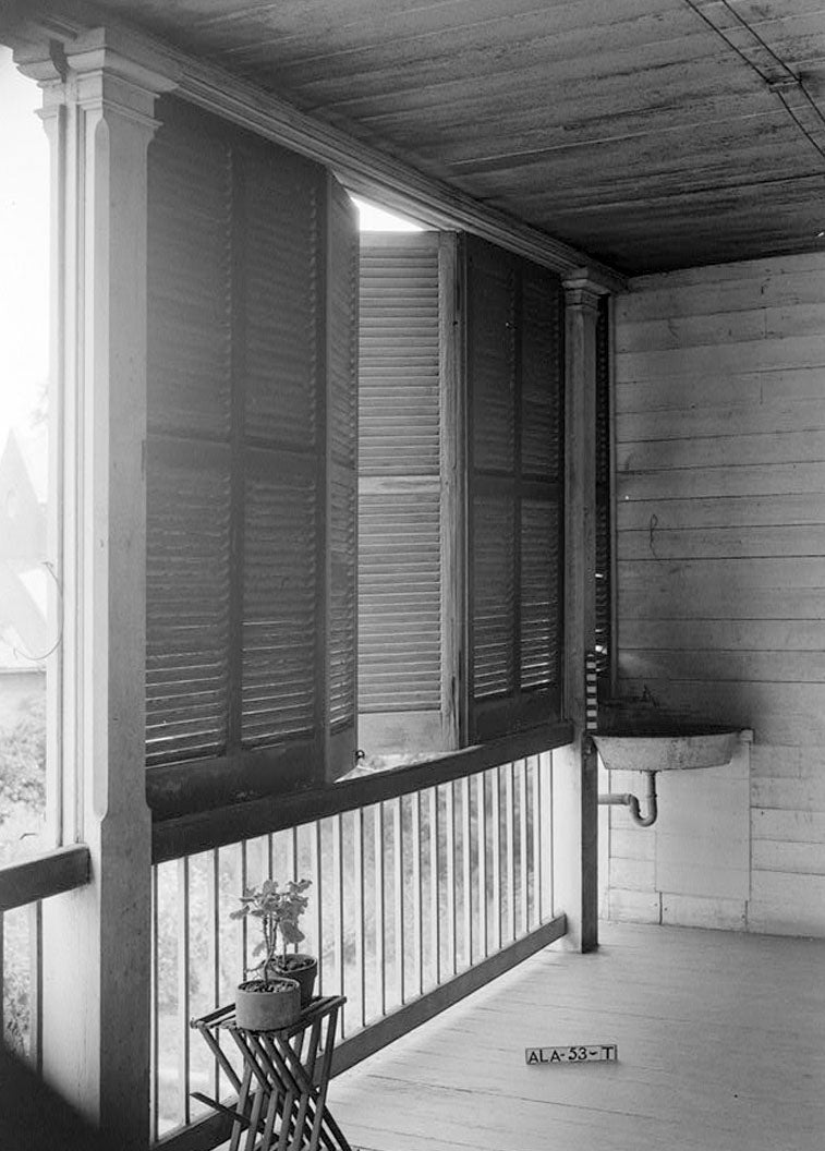 Historic Photo : Audley H. Gazzam House & Servants' Quarters, 1255 Government Street, Mobile, Mobile County, AL 21 Photograph