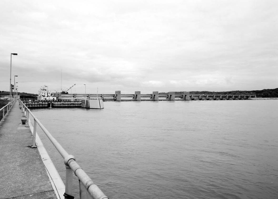 Historic Photo : Mississippi River 9-Foot Channel, Lock & Dam No. 14, Upper Mississippi River, Le Claire, Scott County, IA 26 Photograph