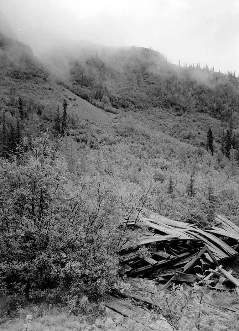 Historic Photo : Green Butte Copper Company, Warehouse, McCarthy Creek 12 miles Northeast of McCarthy, McCarthy, Valdez-Cordova Census Area, AK 3 Photograph