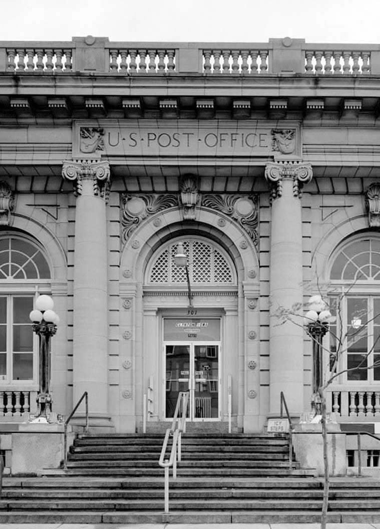 Historic Photo : United States Post Office, South Fifth Avenue & South Third Street, Clinton, Clinton County, IA 2 Photograph