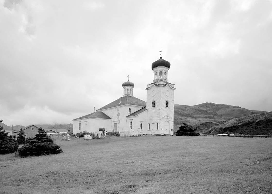 Historic Photo : Holy Ascension Russian Orthodox Church, Unalaska Island, Unalaska, Aleutian Islands, AK 1 Photograph