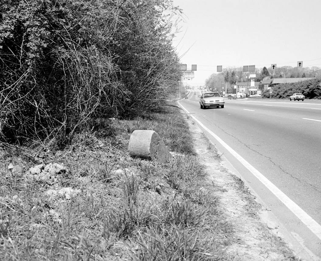 Historic Photo : Concord Pike Milestone, West side of U.S. Route 202, .7 mile north of Rockland Road, Wilmington, New Castle County, DE 5 Photograph