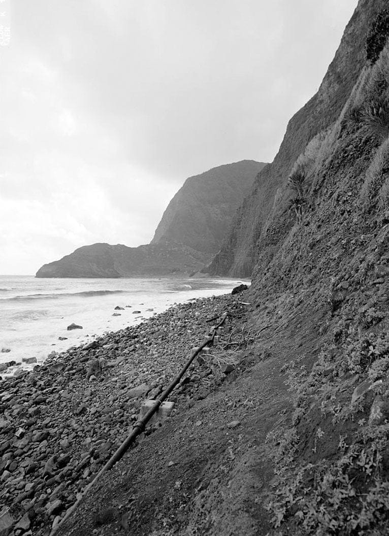 Historic Photo : Kalaupapa Water Supply System, Waikolu Valley to Kalaupapa Settlement, Island of Molokai, Kalaupapa, Kalawao County, HI 14 Photograph