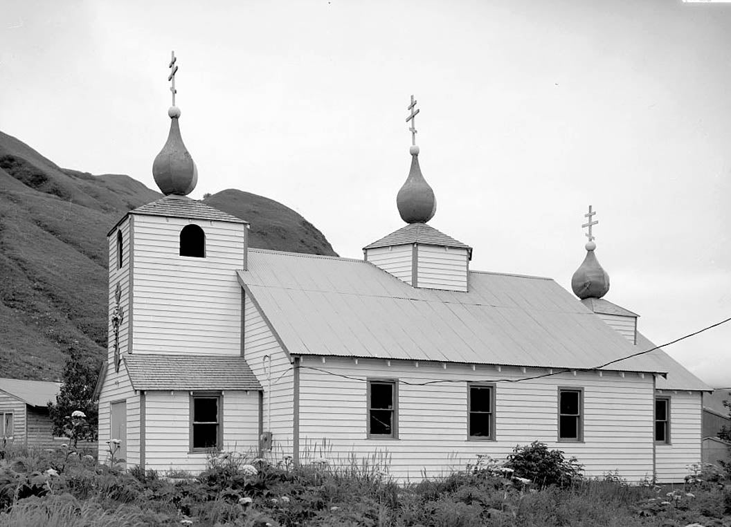 Historic Photo : Three Saints Russian Orthodox Church, Kodiak Island, Old Harbor, Kodiak Island Borough, AK 13 Photograph