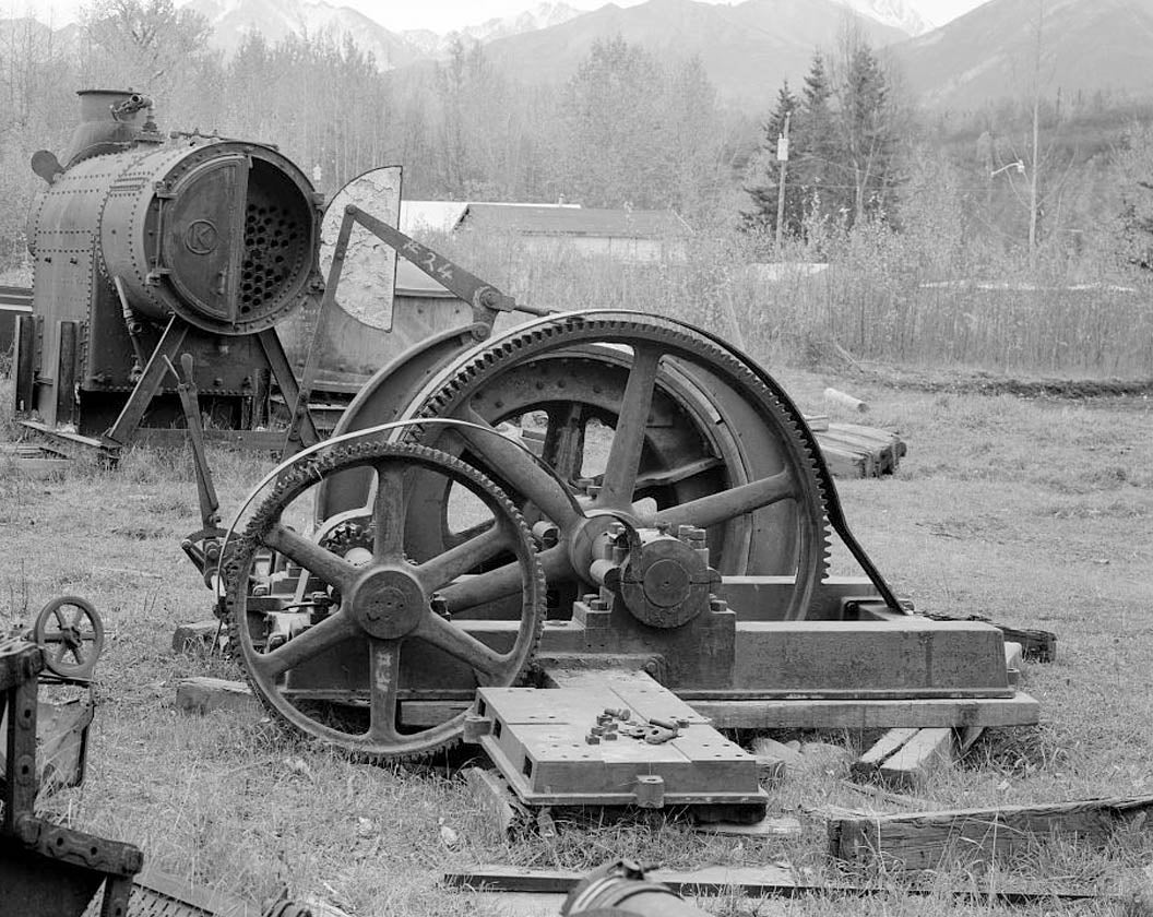 Historic Photo : Buffalo Coal Mine, Vulcan Cable Hoist, Wishbone Hill, Southeast end, near Moose Creek, Sutton, Matanuska-Susitna Borough, AK 3 Photograph
