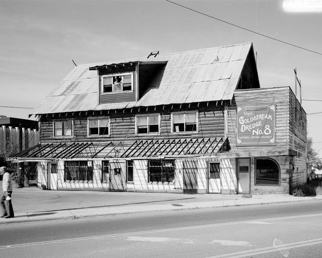 Historic Photo : Log Building, Cushman Street, Fairbanks, Fairbanks North Star Borough, AK 1 Photograph